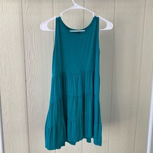 Tilly’s teal tiered summer dress